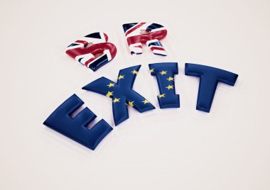 Boyutlu yazıt Br çıkış. 3D çizim.