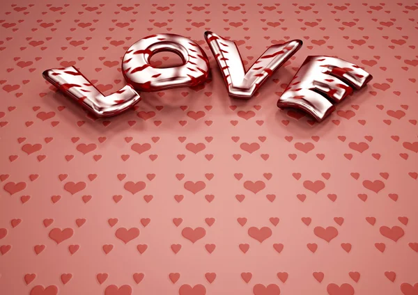 Dimenzionální nápis lásky. 3D obrázek. — Stock fotografie