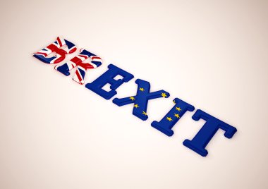 Boyutlu yazıt Br çıkış. 3D çizim.