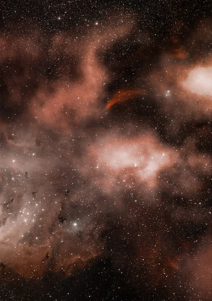 Stjärnfält i rymden och nebulosor — Stockfoto