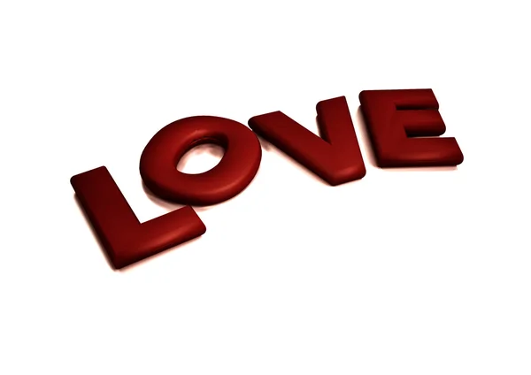 Dimensional inscription of LOVE. 3D illustration. — Stock Photo, Image