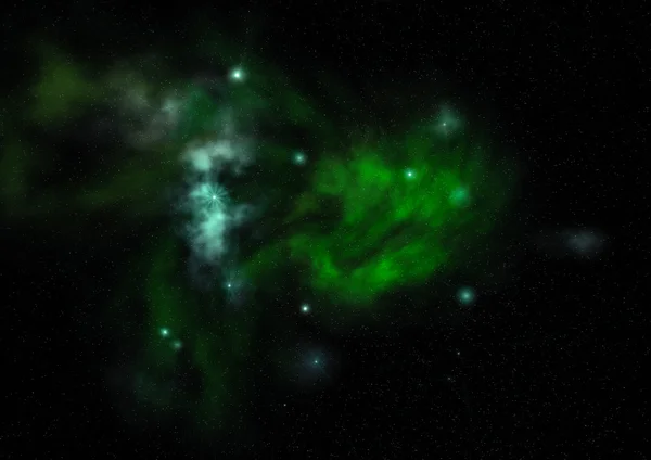 Campo estelar en el espacio y una nebulosa —  Fotos de Stock