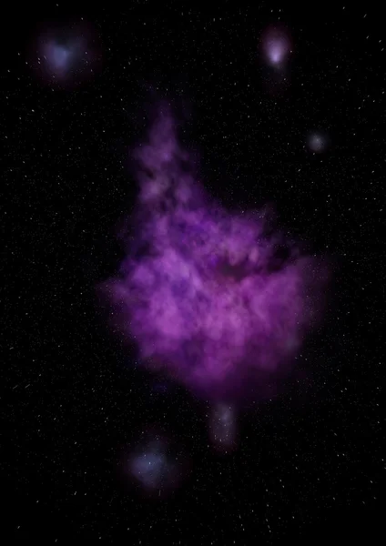 Stjärnfält i rymden och nebulosor Stockfoto