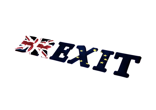 Dimenzionální nápis Br Exit. 3D obrázek. — Stock fotografie