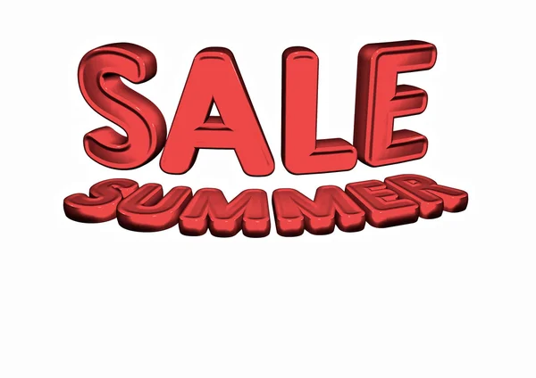 Dimensional inscription of Summer SALE. 3D illustration. — Stock Photo, Image