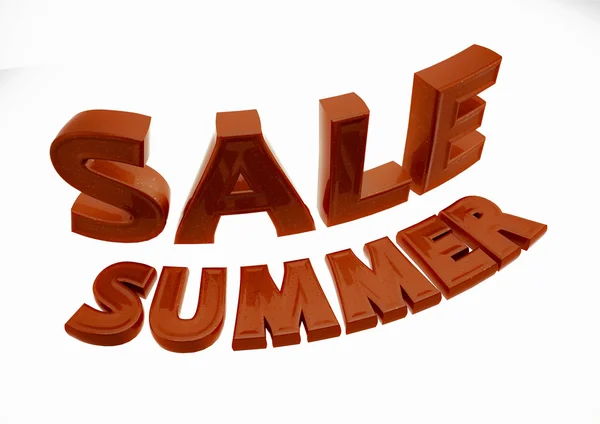 Dimensional inscription of Summer SALE. 3D illustration. — Stock Photo, Image