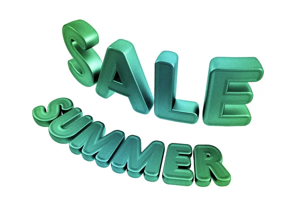 Dimensionale inscriptie van zomer verkoop. 3D illustratie. — Stockfoto