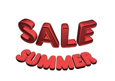 Boyutlu yazıt yaz satış. 3D çizim.