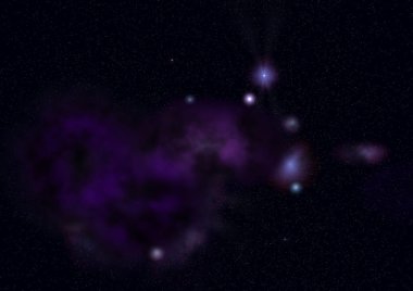 Sonsuz bir yıldız alanının küçük bir parçası