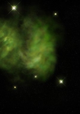 Sonsuz bir yıldız alanının küçük bir parçası