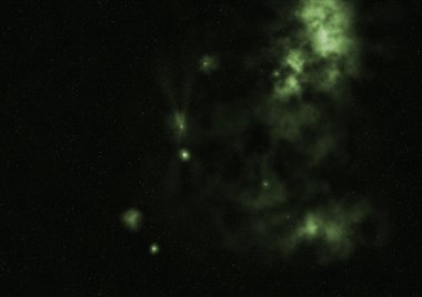 Sonsuz bir yıldız alanının küçük bir parçası