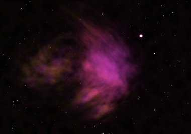 Uzayda bir yıldız alanı bir nebula ve gaz yoğunluğu. Bu görüntünün elementleri NASA tarafından döşenmiştir. 3B görüntüleme