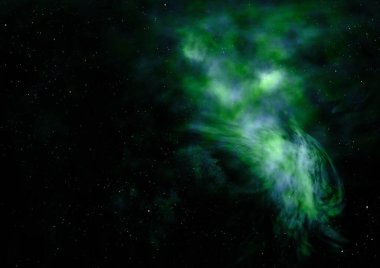 Evrendeki sonsuz uzay alanının küçük bir parçası. Bu görüntünün elementleri NASA tarafından döşenmiştir. 3B görüntüleme