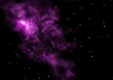 Parlayan nebula ve yıldız alanı olmak. 3B görüntüleme