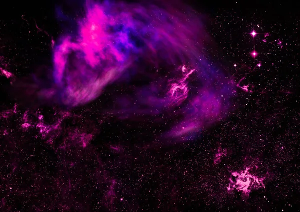 Being shone nebula and star field. 3D rendering — Stock Photo, Image