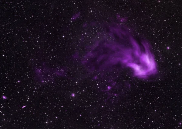 Campo estelar en el espacio y una nebulosa. — Foto de Stock