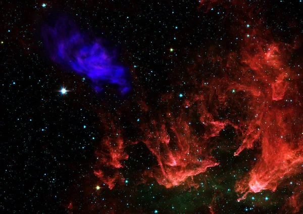 Star field in space and a nebulae. 3D rendering — Stock Photo, Image