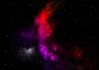 Evrendeki sonsuz uzay alanının küçük bir parçası. Bu görüntünün elementleri NASA tarafından desteklenmektedir .