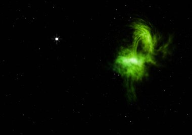 Uzaya karşı parlayan nebula ve yıldız alanı. Bu görüntünün elementleri NASA tarafından desteklenmektedir.
