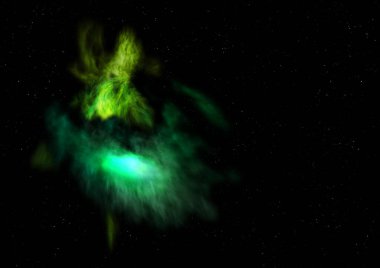 Uzaya karşı parlayan nebula ve yıldız alanı. Bu görüntünün elementleri NASA tarafından desteklenmektedir.