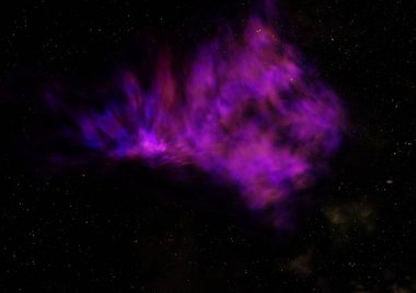 Uzayda bir yıldız alanı bir nebula ve gaz yoğunluğu. Bu görüntünün elementleri NASA tarafından döşenmiştir. 3B görüntüleme