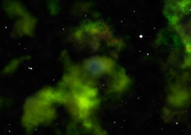 Sonsuz bir yıldız alanının küçük bir parçası. 3B görüntüleme