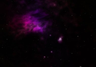 Uzayda bir yıldız alanı bir nebula ve gaz yoğunluğu. 