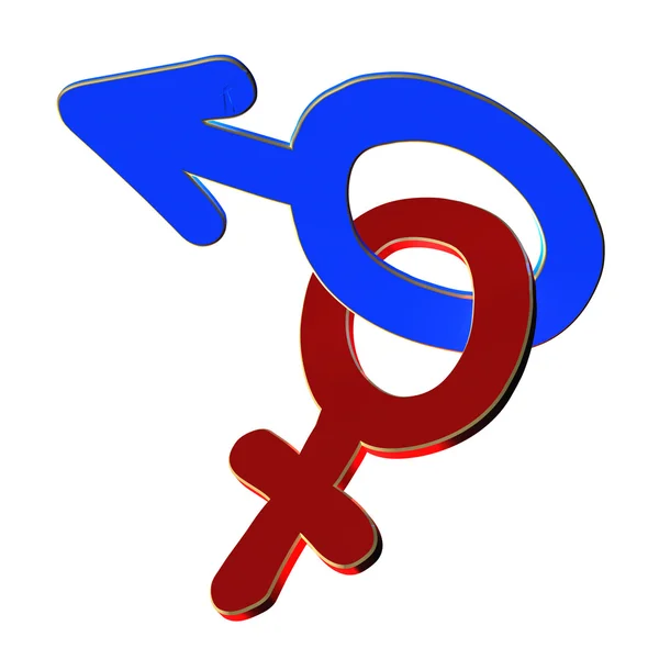 Erkek ve dişi işaretleri — Stok fotoğraf