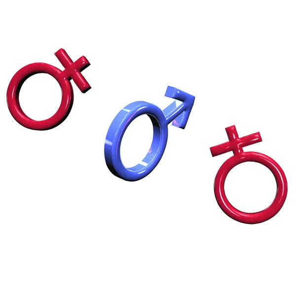 Męskich i żeńskich znaków — Zdjęcie stockowe