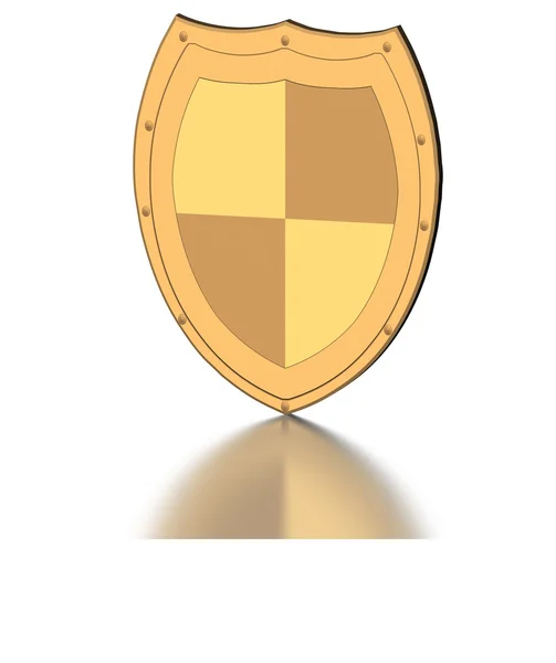 Klassieke Shield geïsoleerd op de witte — Stockfoto