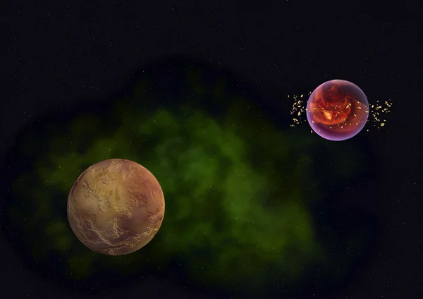 Far-out planets in a space. — Stock Photo, Image