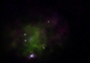 Sonsuz bir yıldız alanının küçük bir parçası