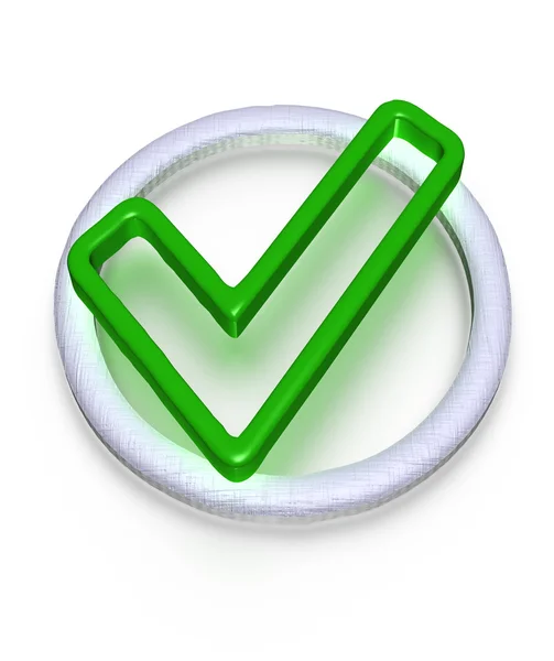 Checkbox 3D — Stock Photo, Image