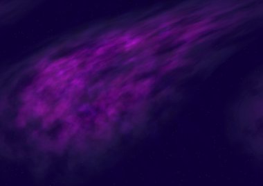 Uzayda bir yıldız alanı ve bir nebula