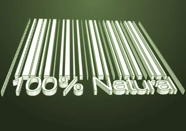 100% códigos de barras naturais — Fotografia de Stock