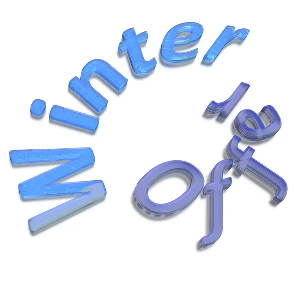 Dreidimensionale Beschriftung Winterangebot — Stockfoto