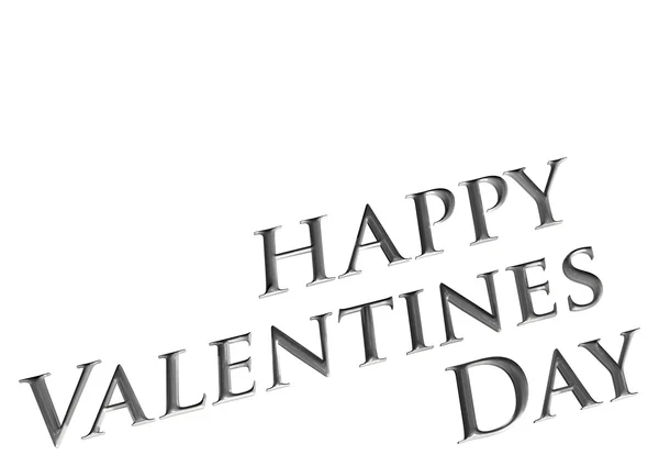 Three-dimensional inscription Happy Valentines Day — Stock Photo, Image