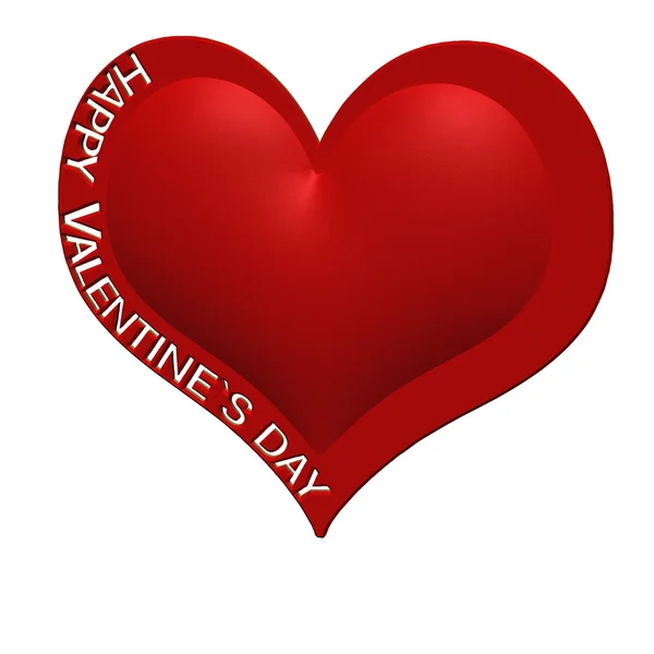 Glad Alla hjärtans dag text klippt från hjärtat. — Stockfoto