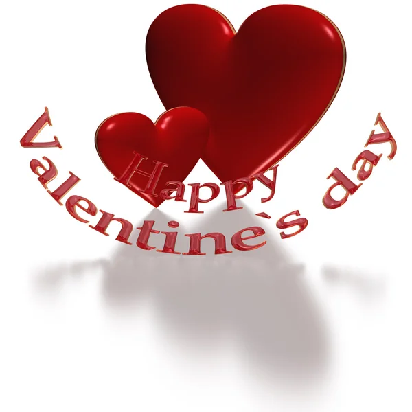 Happy Valentine's Day text cut from heart. — Stock Photo, Image