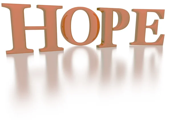 Three-dimensional word hope — Stock Photo, Image