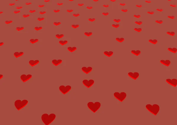 Rode harten Valentijnsdag achtergrond. — Stockfoto