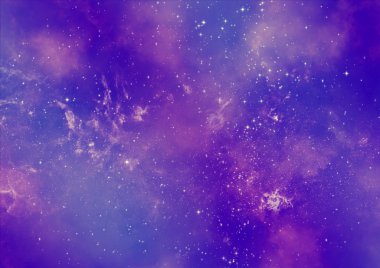 Uzayda bir yıldız alanı ve bir nebula