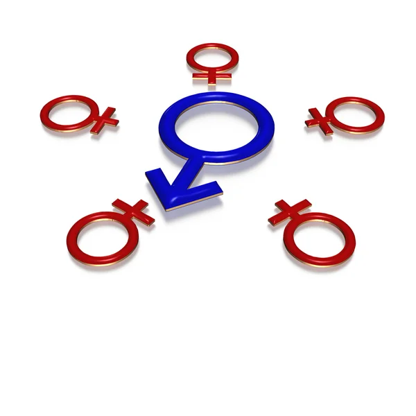 Męskich i żeńskich znaków — Zdjęcie stockowe