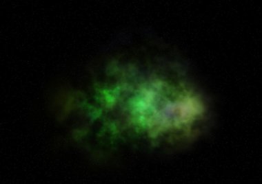 Uzayda bir yıldız alanı ve bir nebula