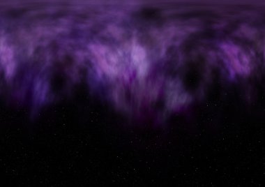 Uzayda bir yıldız alanı ve bir nebula