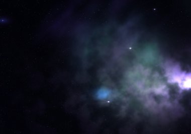 Sonsuz bir yıldız alanının küçük bir parçası