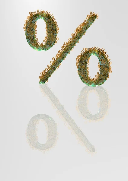 The big sign of percent. — Stock Photo, Image