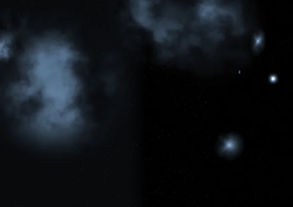 Hvězdné pole ve vesmíru a mlhoviny — Stock fotografie