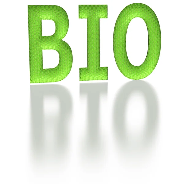 Inscripción tridimensional BIO — Foto de Stock