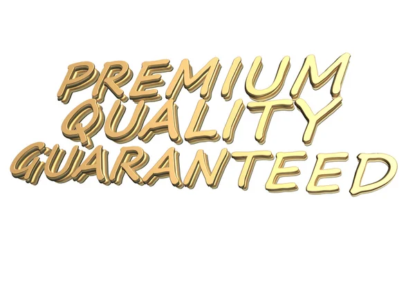 Inscripción tridimensional calidad premium garantizada — Foto de Stock